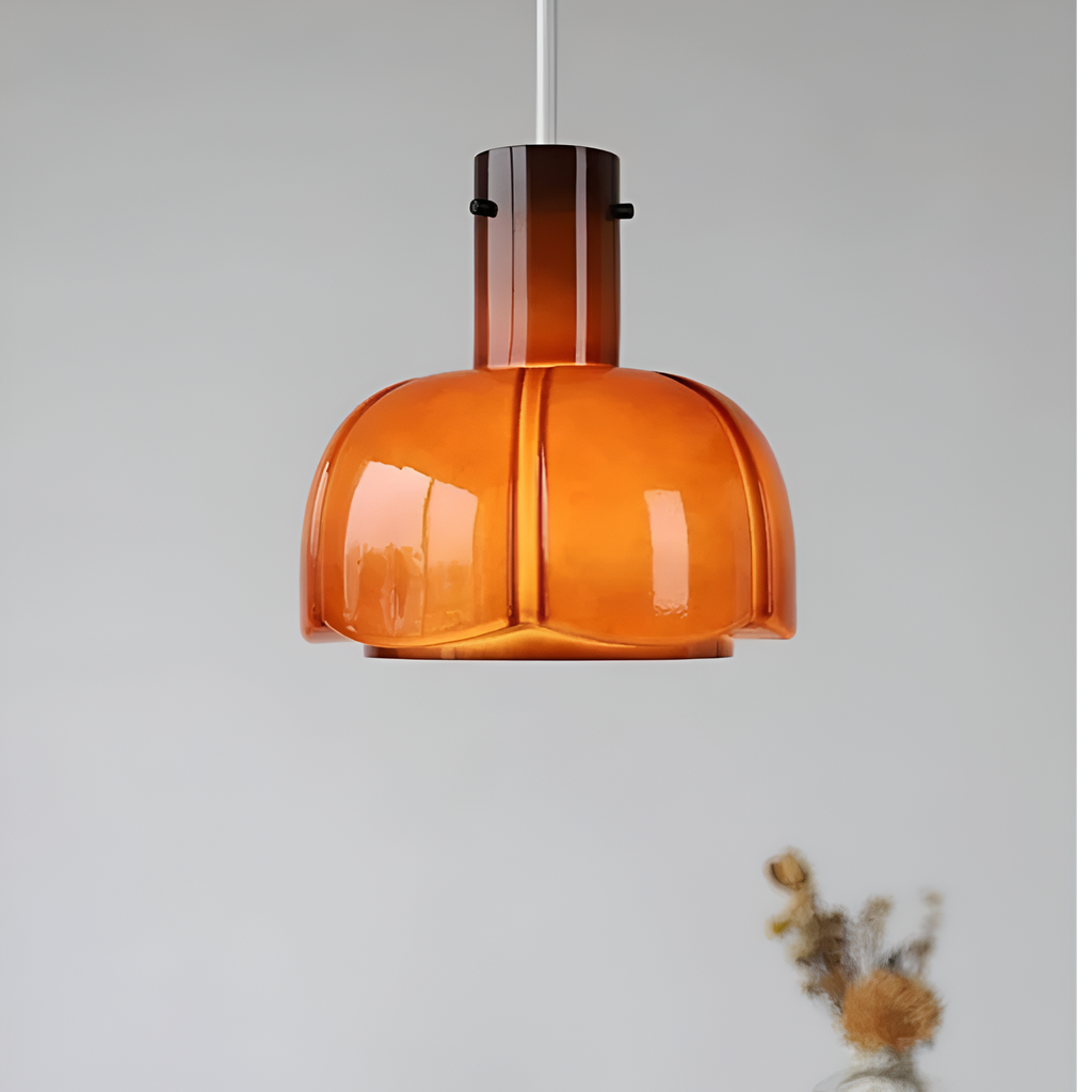 Nordic Flower Shaped Glass Pendant Light
