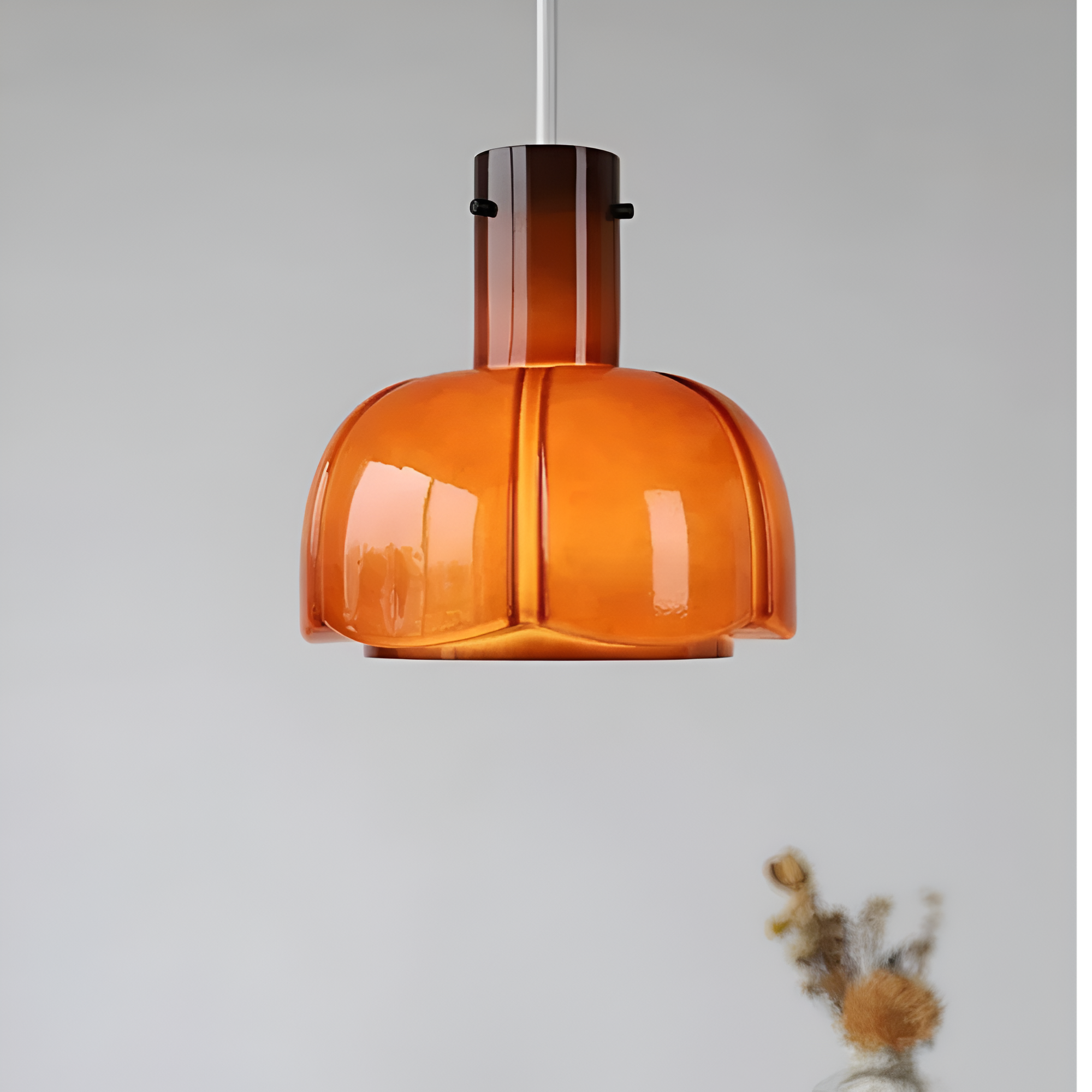 Nordic Flower Shaped Glass Pendant Light