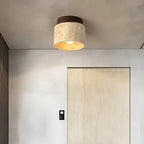 The Yellow Stone Japandi Travertine Ceiling Light