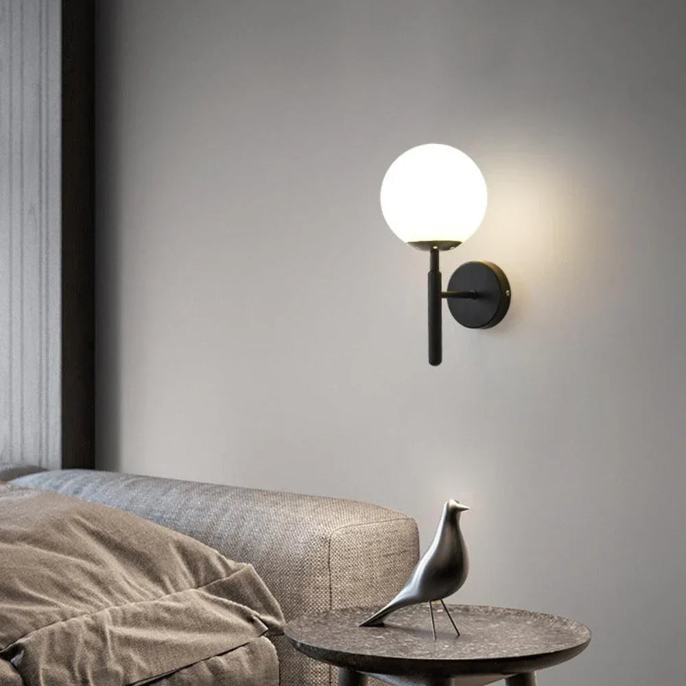 Milky Glow Modern Metal Wall Lamp