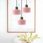 Nordic Iron Body Two-Tone Glass Pendant Light