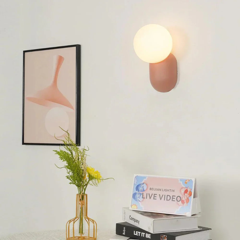 Luma Nordic Glass Orb Wall Light