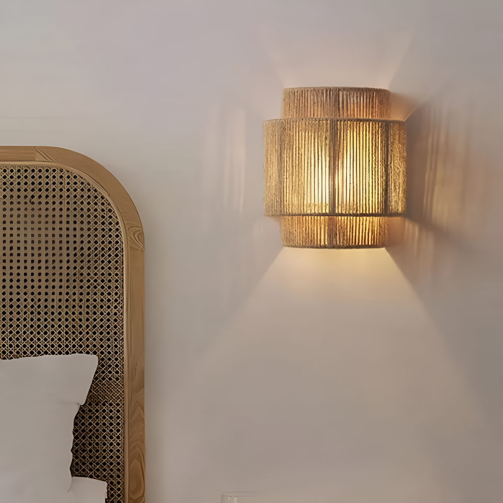 Bohemian Vintage Hand Woven LED Wall Light