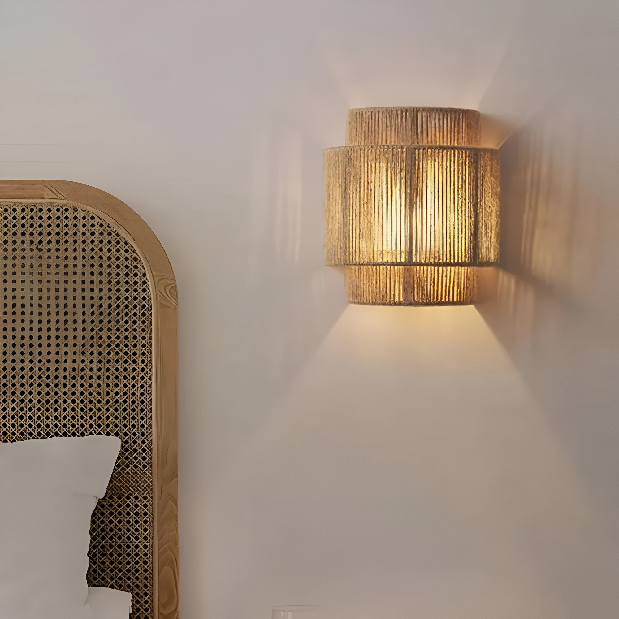 Bohemian Vintage Hand Woven LED Wall Light