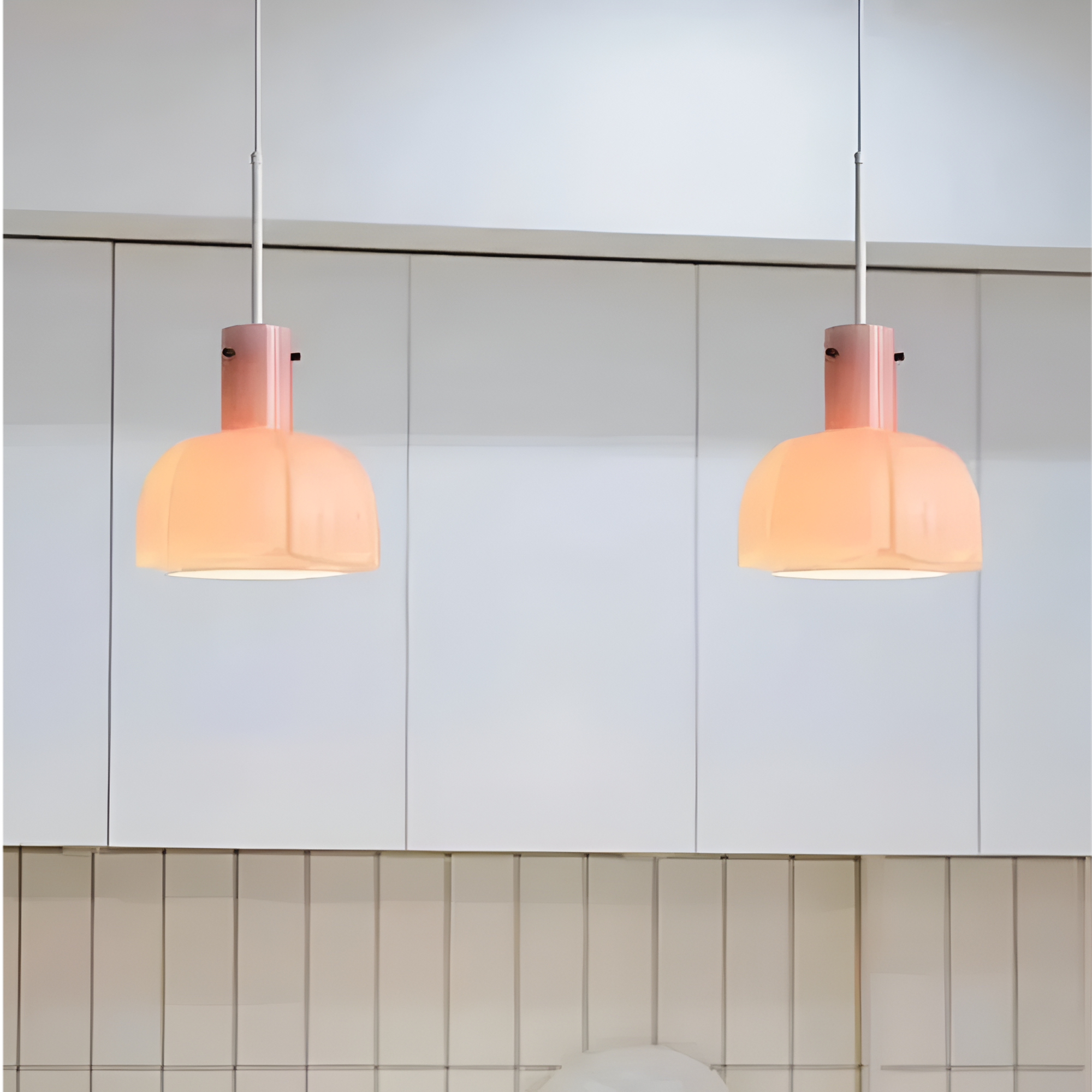 Nordic Flower Shaped Glass Pendant Light