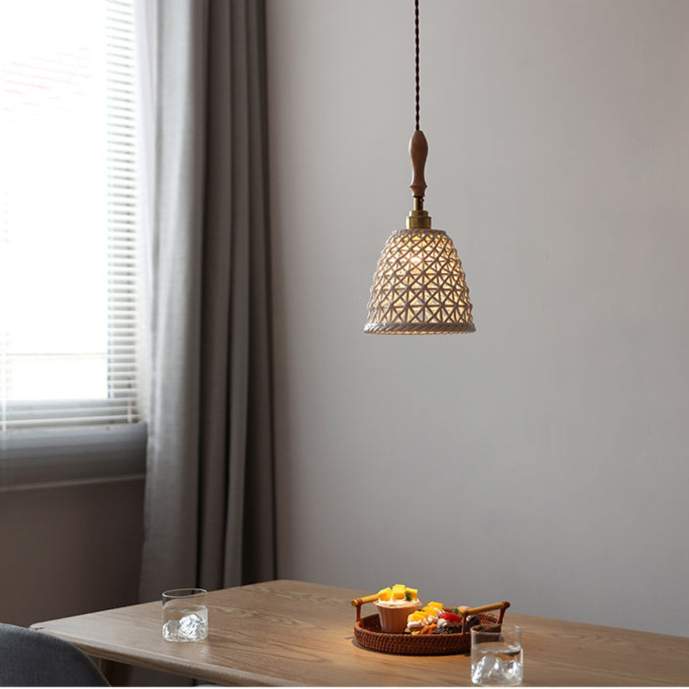 The Braided Ceramic Entwined Glow Pendant Light