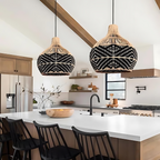 Midnight Natural Rattan Essence Pendant Light
