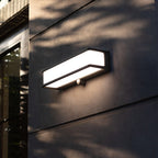 Modern Minimalist Rectangular Acrylic Sensor Solar IP65 Waterproof Outdoor Wall Light
