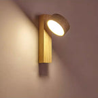 Travertine Wood Bedside Wall Light