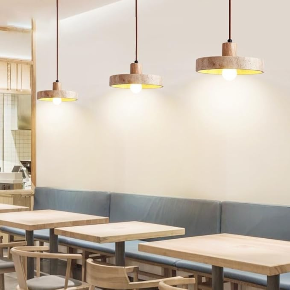 The Star's Radiance Travertine Ceiling Light