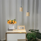 Elegant Wooden Cylinder Pendant Light