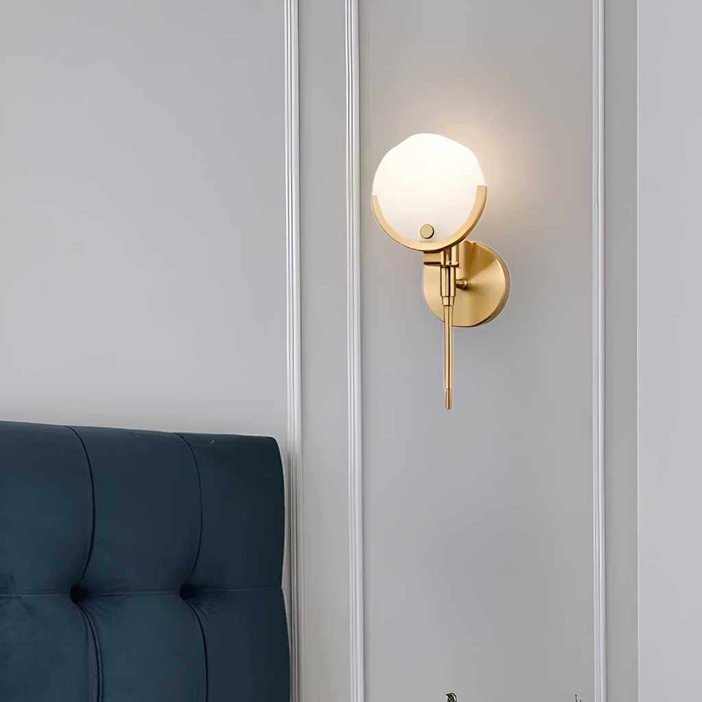 The Shine of Gold and Marble Wall Light
