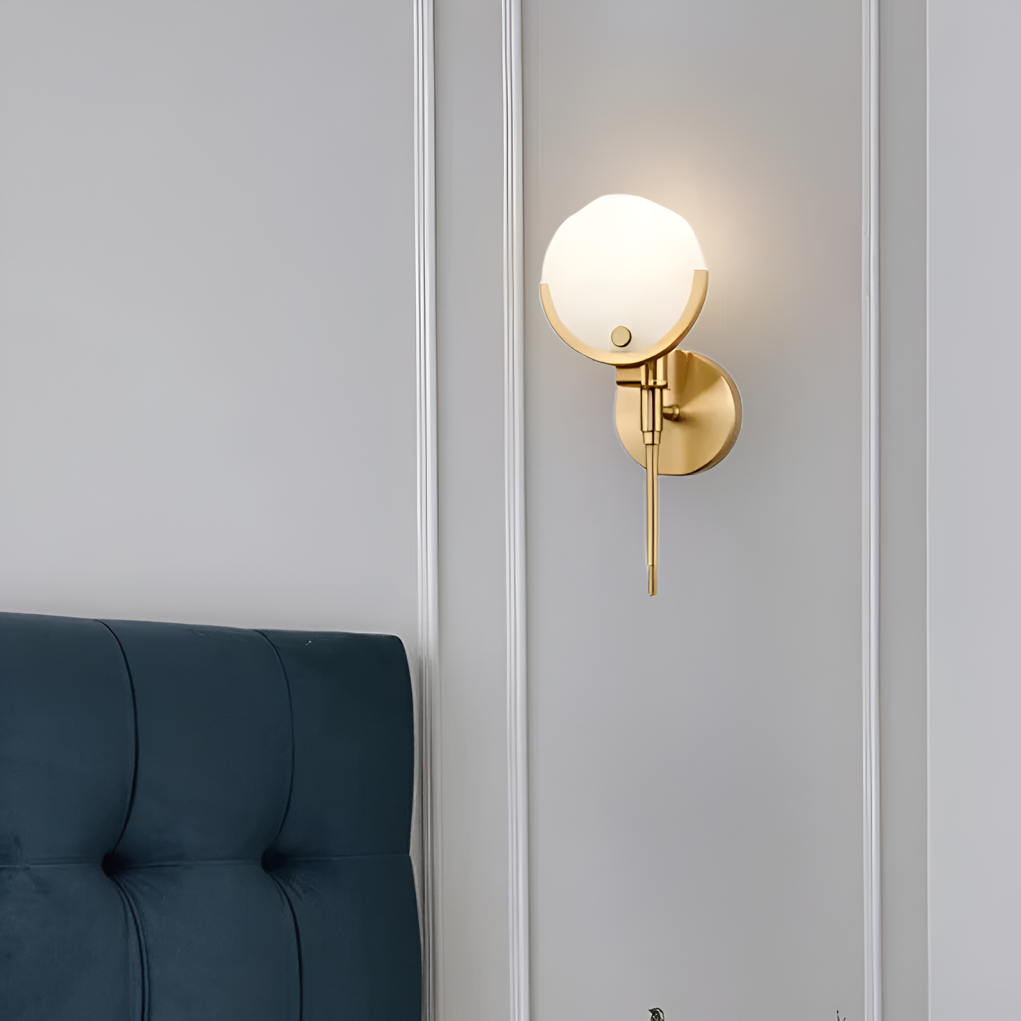 The Shine of Gold and Marble Wall Light