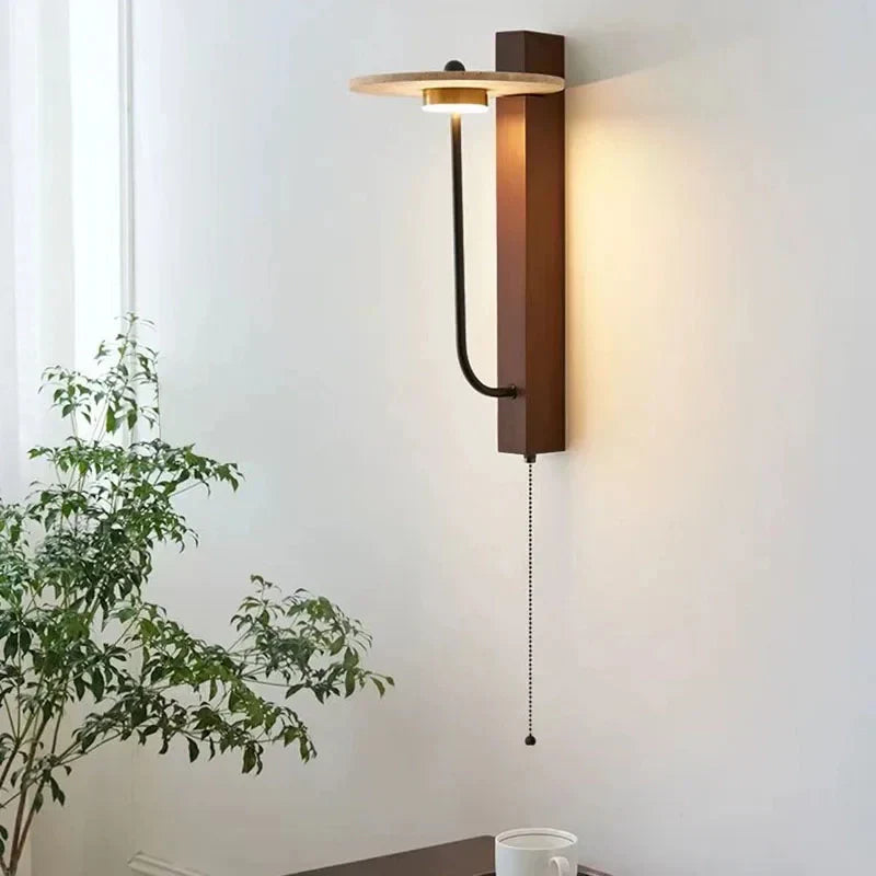 Travertine Oriental Style Wall Light