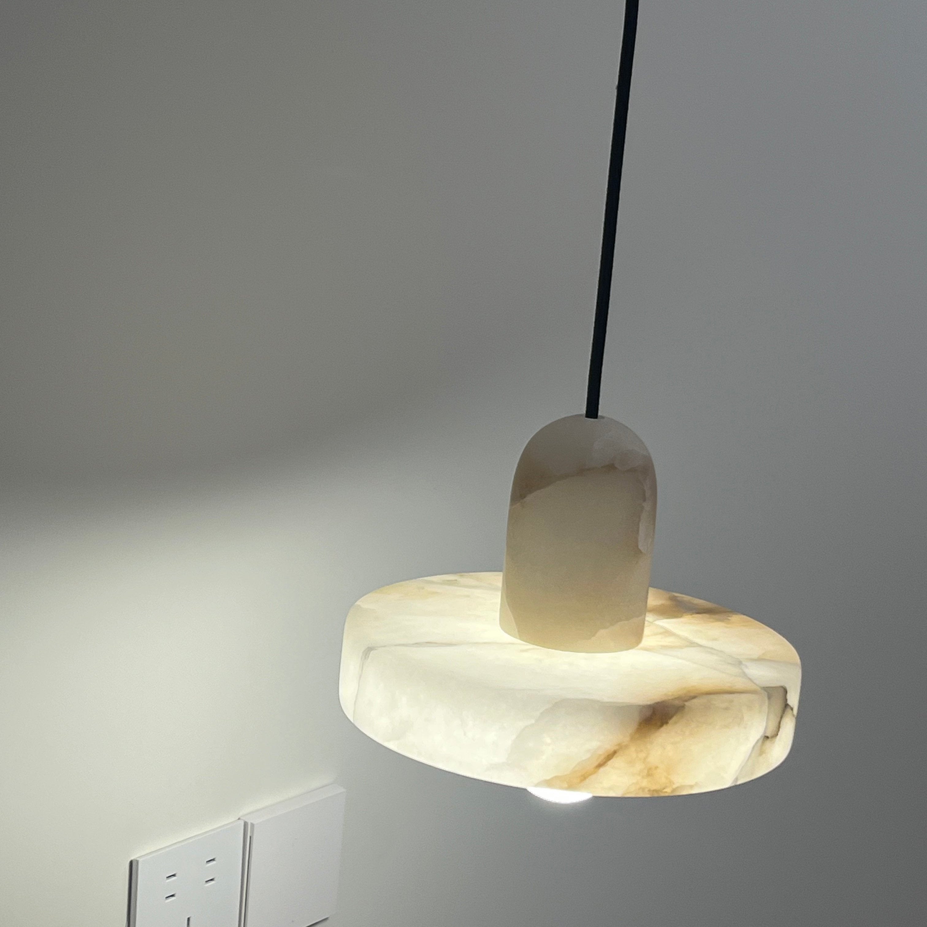 Elegant Alabaster Marble Pendant Light