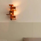 Creative Brick Red Wooden Wall Light