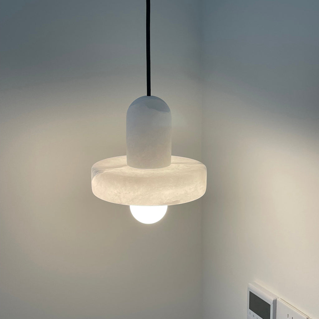 Elegant Alabaster Marble Pendant Light