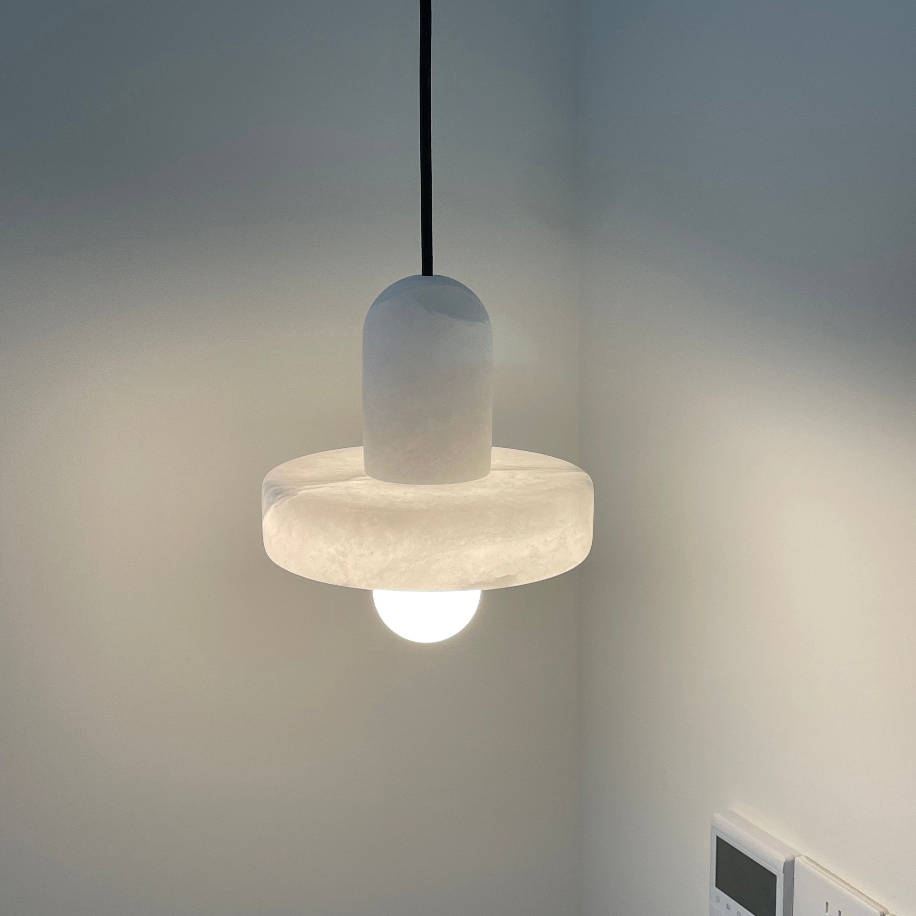 Elegant Alabaster Marble Pendant Light