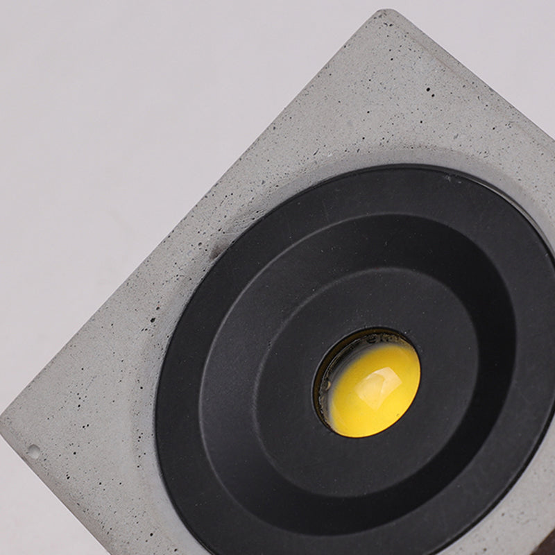 Minimalist Cement Square Outdoor Wall Light