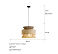Handwoven Hemp Rope Rattan Veil Pendant Light
