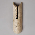 Traditional Japanese Travertine Elliptical Wall Light