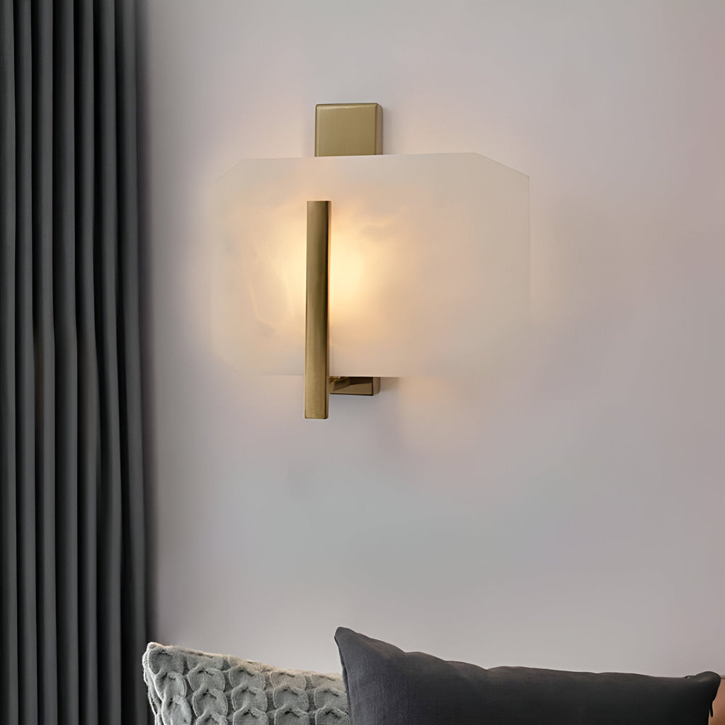 Nordic Natural Alabaster Stone Square Wall Light