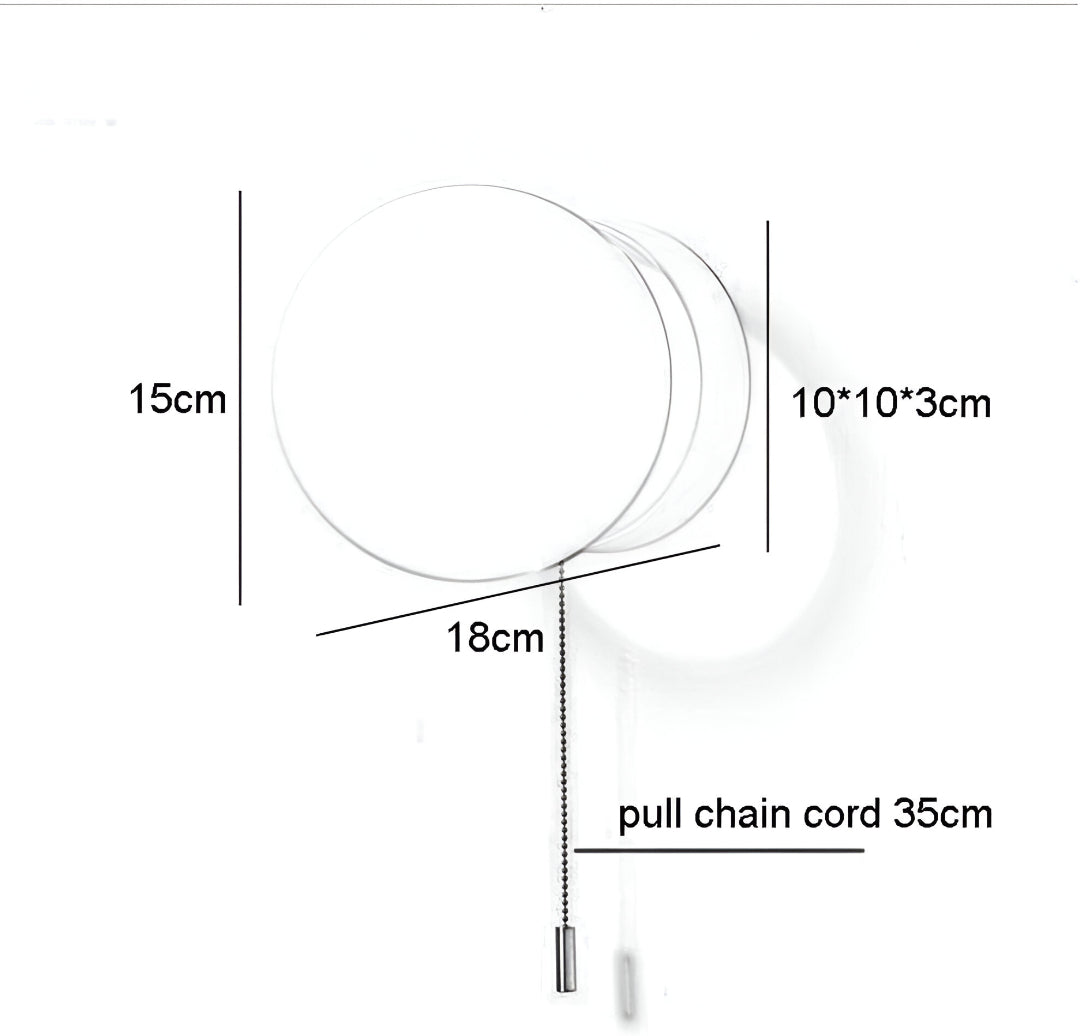 Nordic Minimalist Pull Cord Wall Light