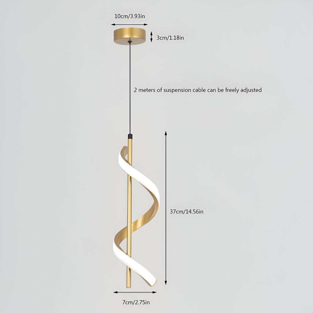 Nordic Spiral Acrylic Chandelier