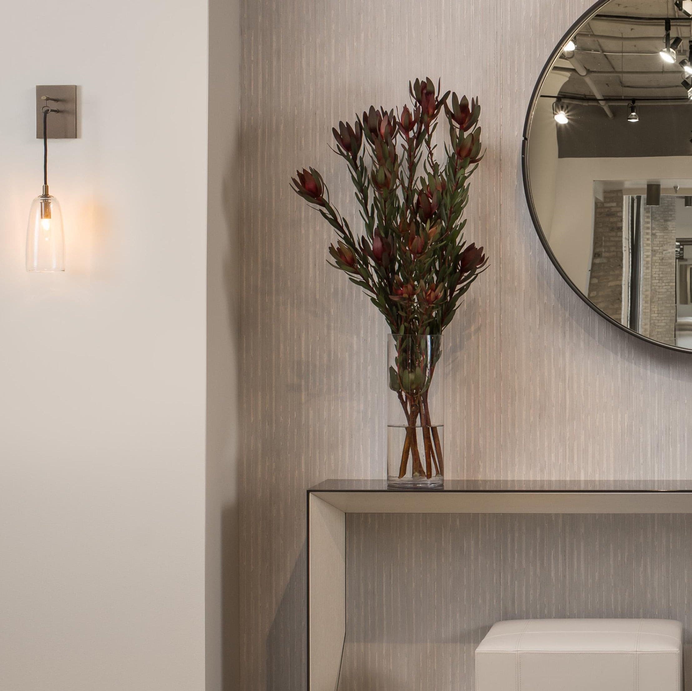 Designer Copper Transparent Glass Wall Light