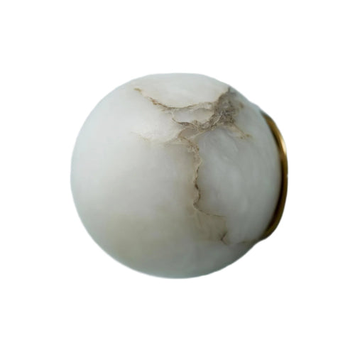 Alabaster Elegance Japandi Mini Orb Wall Lamp