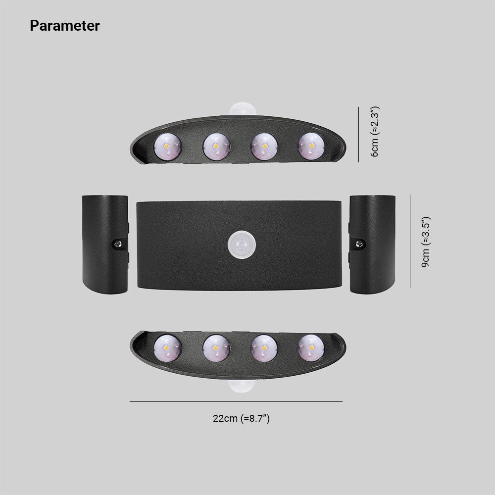 Metal Acrylic Fixtures Up And Down IP65 Waterproof Outdoor Light Wall Light
