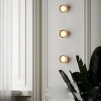 Nordic Luminous Dimple Glass Modern Wall Light