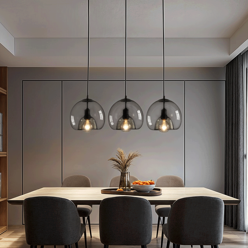 Nordic Minimalist Glass Stone LED Pendant Light