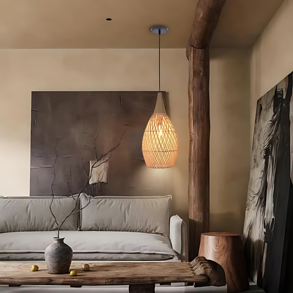 Handmade Rattan Tapestry Pendant Light