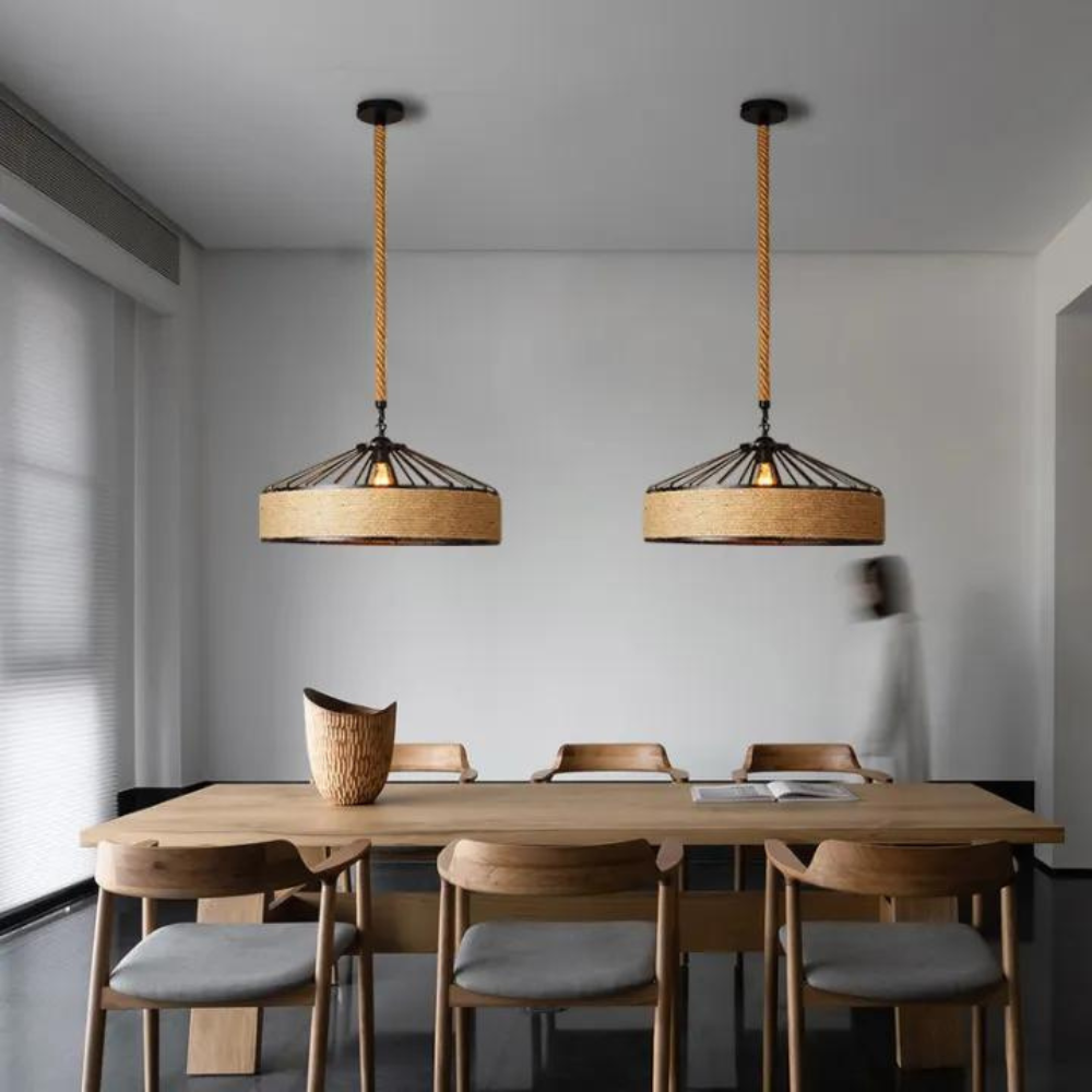 The Industrial Hemp Rope Chic Pendant Light