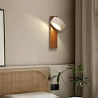 Travertine Wood Bedside Wall Light