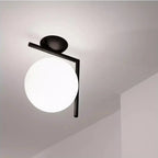 Calla Hanging Glass Globe Nordic Brass Wall Light
