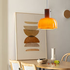 Nordic Flower Shaped Glass Pendant Light