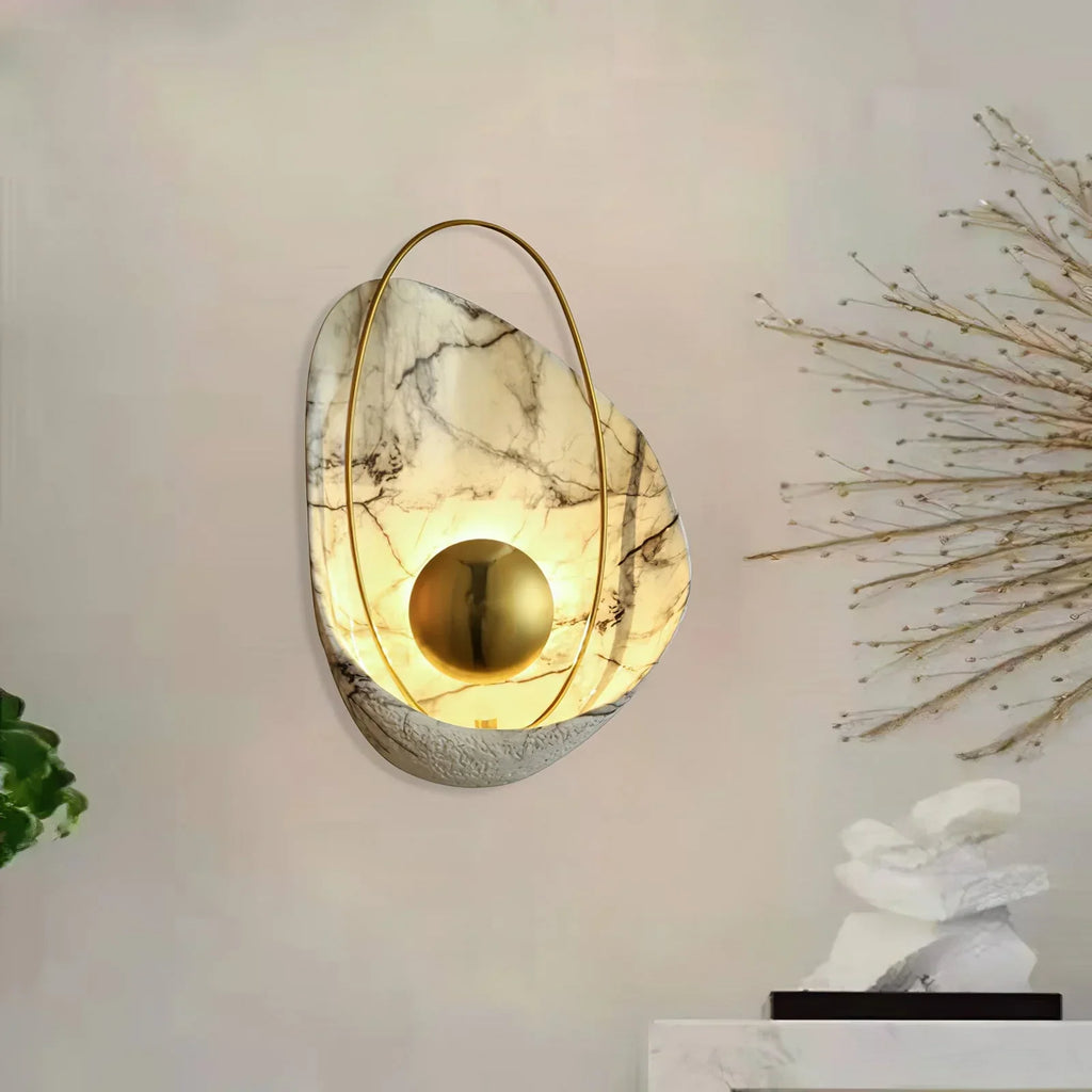 Artisan Shell Resin Wall Light