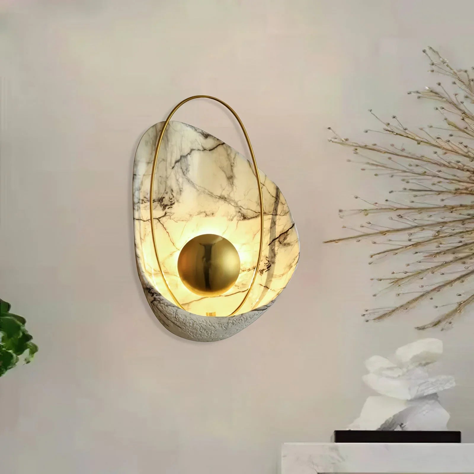 Artisan Shell Resin Wall Light