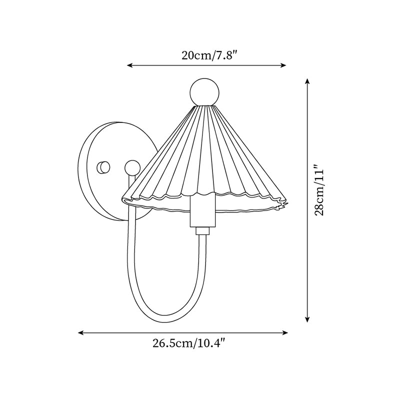 Nordic Solid Wood Bedside Wall Light