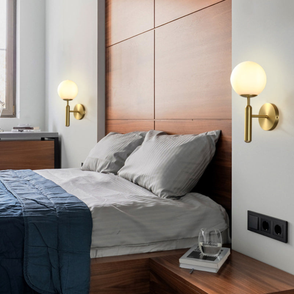 Milky Glow Modern Metal Wall Lamp