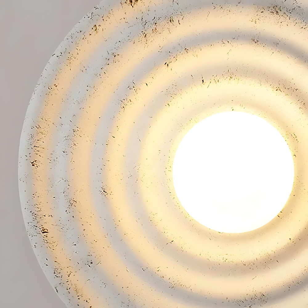 Wabi-Sabi Resin Round Circle Wall Light