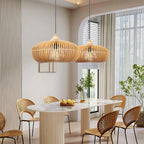 The Halo of Zen Japandi Wood Pendant Light