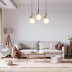 Round Travertine LED Pendant Light