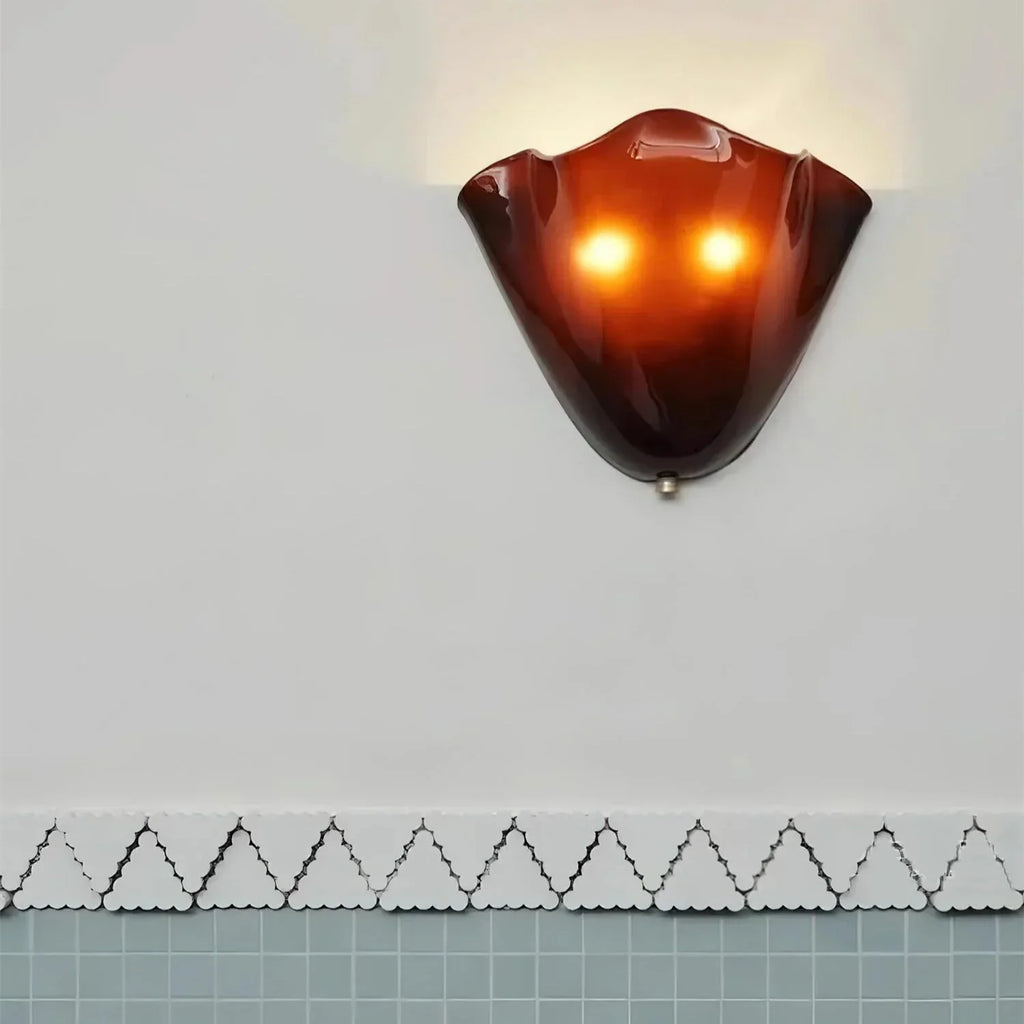 Skirt Series Retro Colored Glass Skirt Shell Wall Light