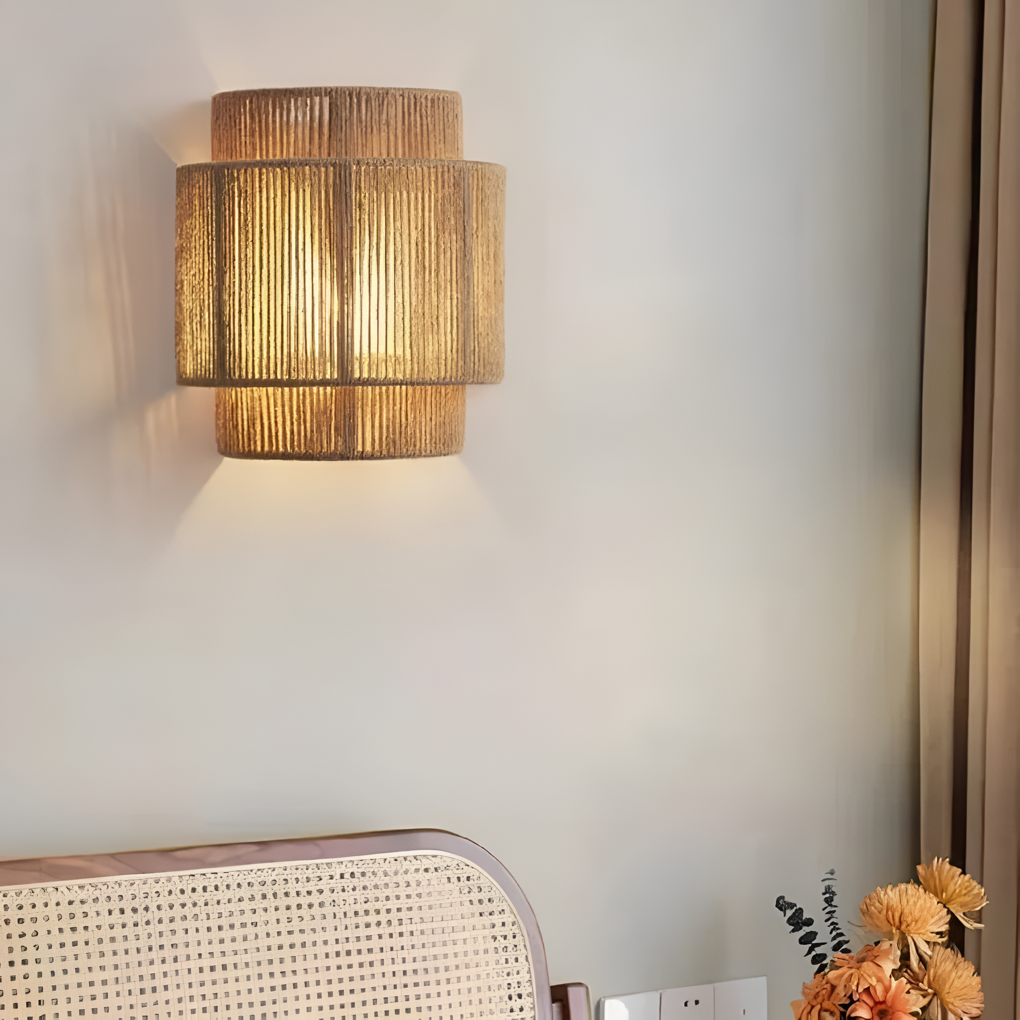 Bohemian Vintage Hand Woven LED Wall Light