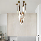 Nordic PU Leather LED Belt Ceiling Light