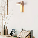 Travertine Wood Bedside Wall Light