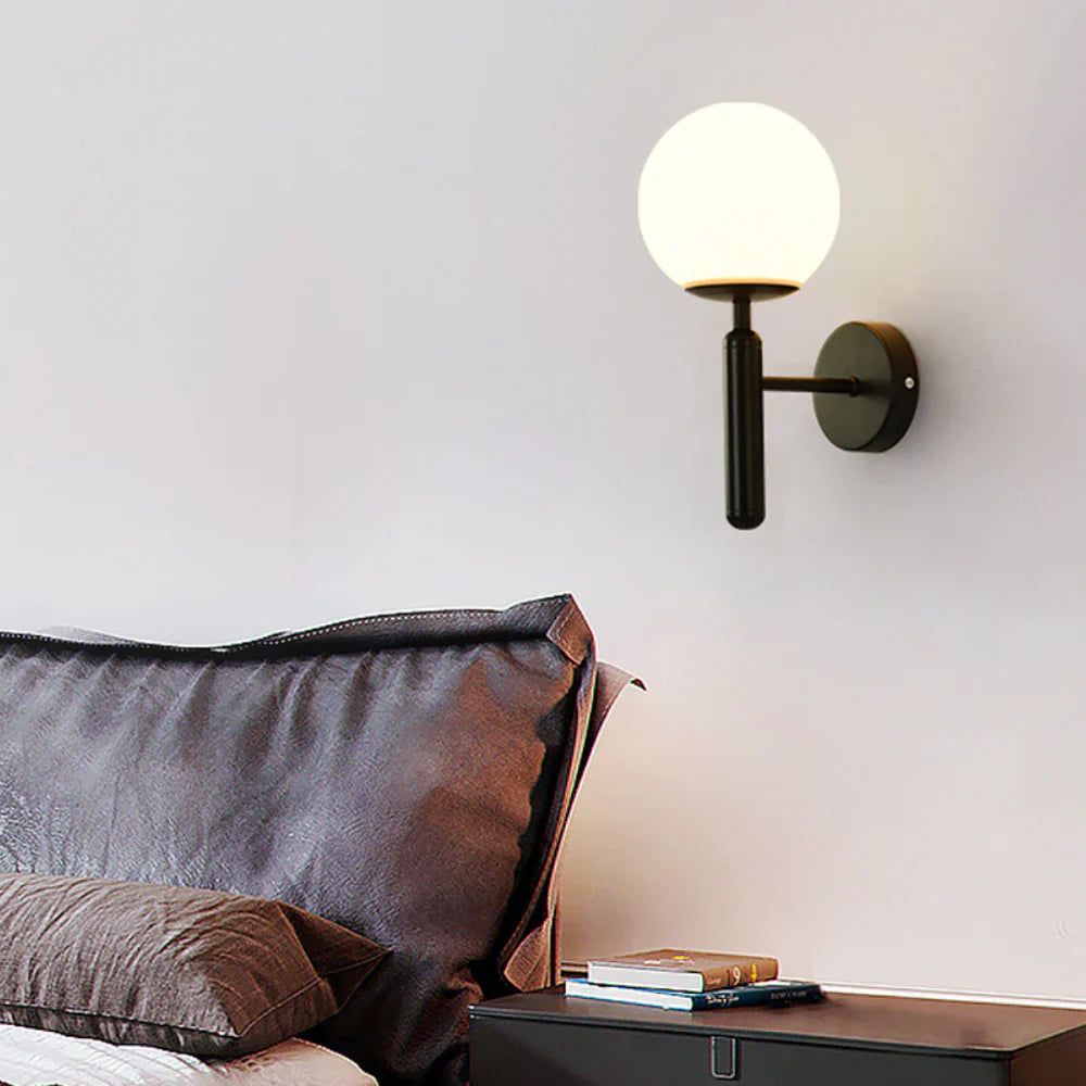 Milky Glow Modern Metal Wall Lamp